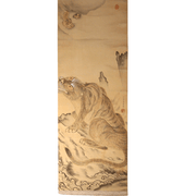 Japanese Kakejiku hanging scroll Dragon and Tiger Emakimono ASO384
