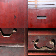 Japanese Antique wooden box chest of drawers Zenibako Funa Tansu Meiji WBX259