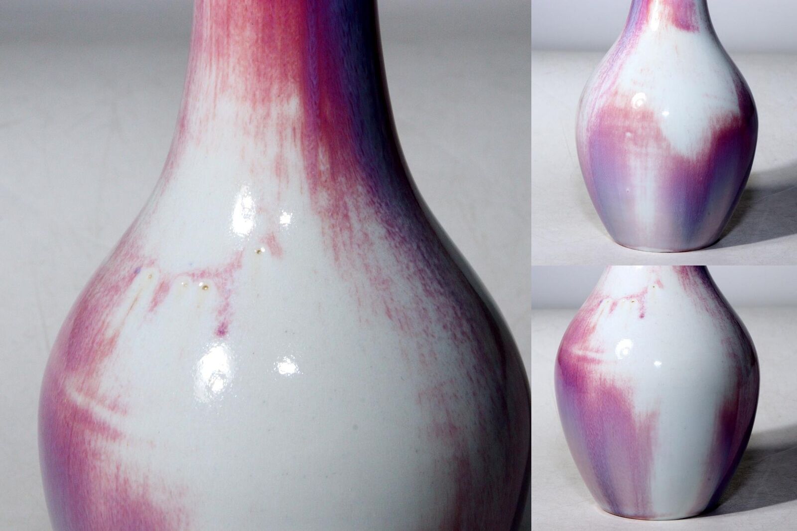 Japanese Glaze Flower vase Matsuyama Gaei porcelain vase signed w / box PV233