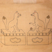 Japanese Kakejiku hanging scroll Inari Fox Shinto Kitsune Buddhist ASO360