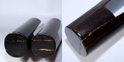 Japanese wooden lacquer 2 Folding screen hanging and 2 Confectionery mold