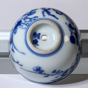 Japanese Antique Koto ware Two Cup pottery Ceramics Signed Beku-hai Box PCP221
