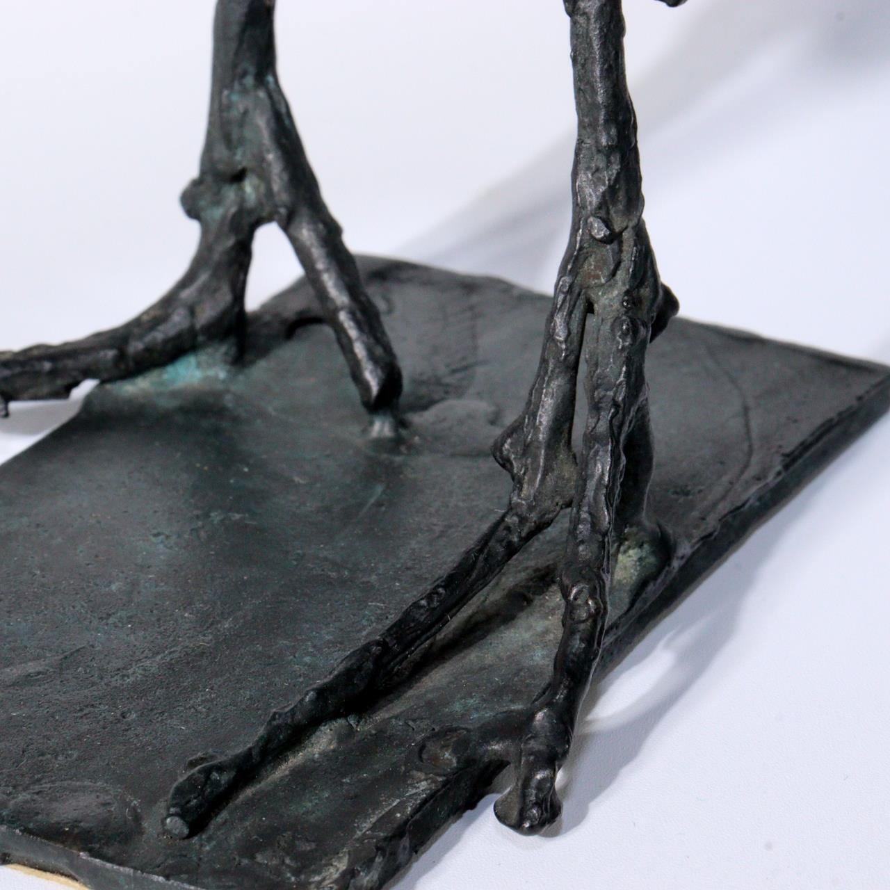 Japanese Bronze Konotori stork Figurine ornament Ryokichi Mukai BOS866