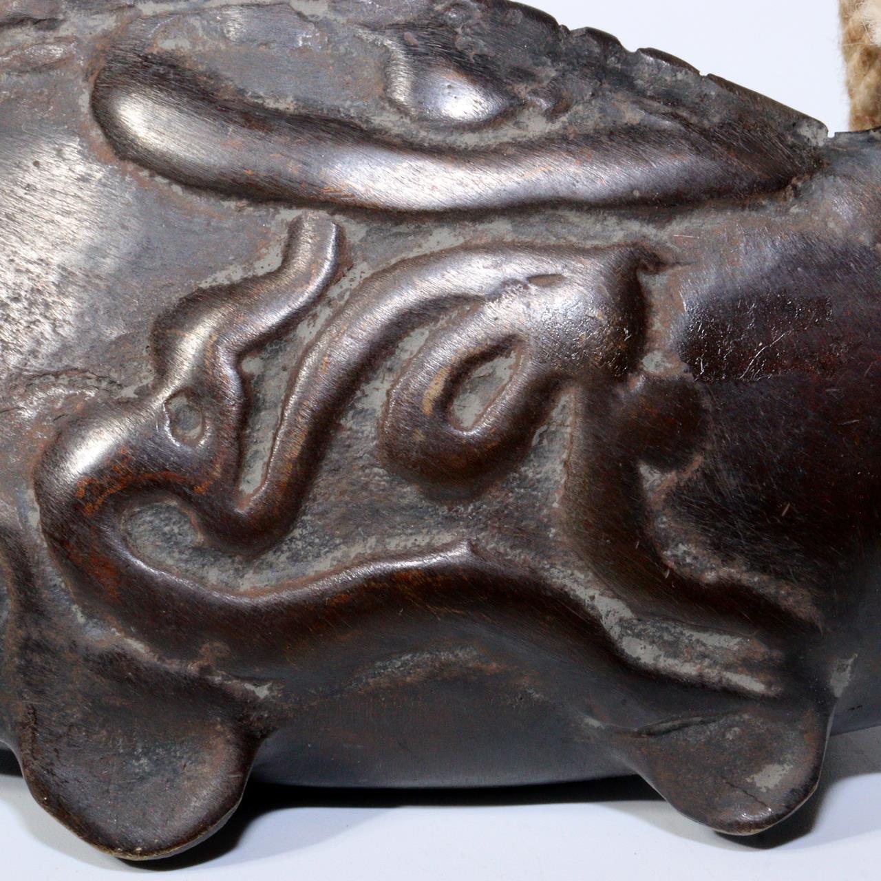 Japanese Antique copper catfish shape Bell ornament Zen Temple BOS846