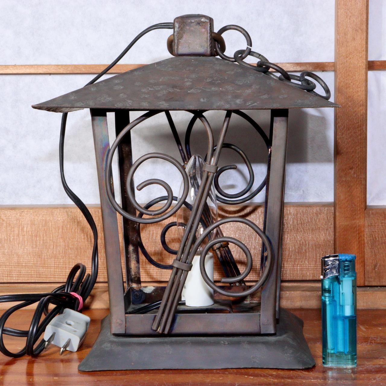 Japanese Brass lantern electric light temple Hanging lantern Buddhism BOS795