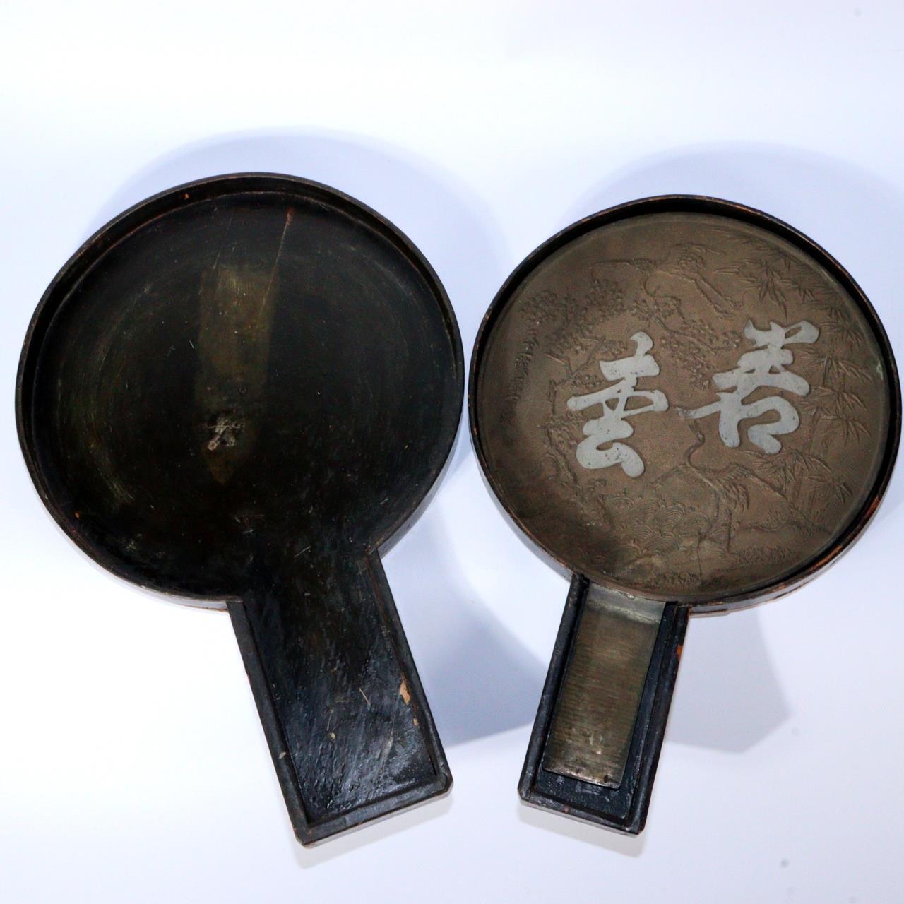 Japanese Antique shinto Shinkyo Bronze mirror Temple Buddhist Shrine BOS865 -5