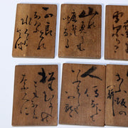 Japanese Antique wooden Karuta card game Tohoku region w / box WO351