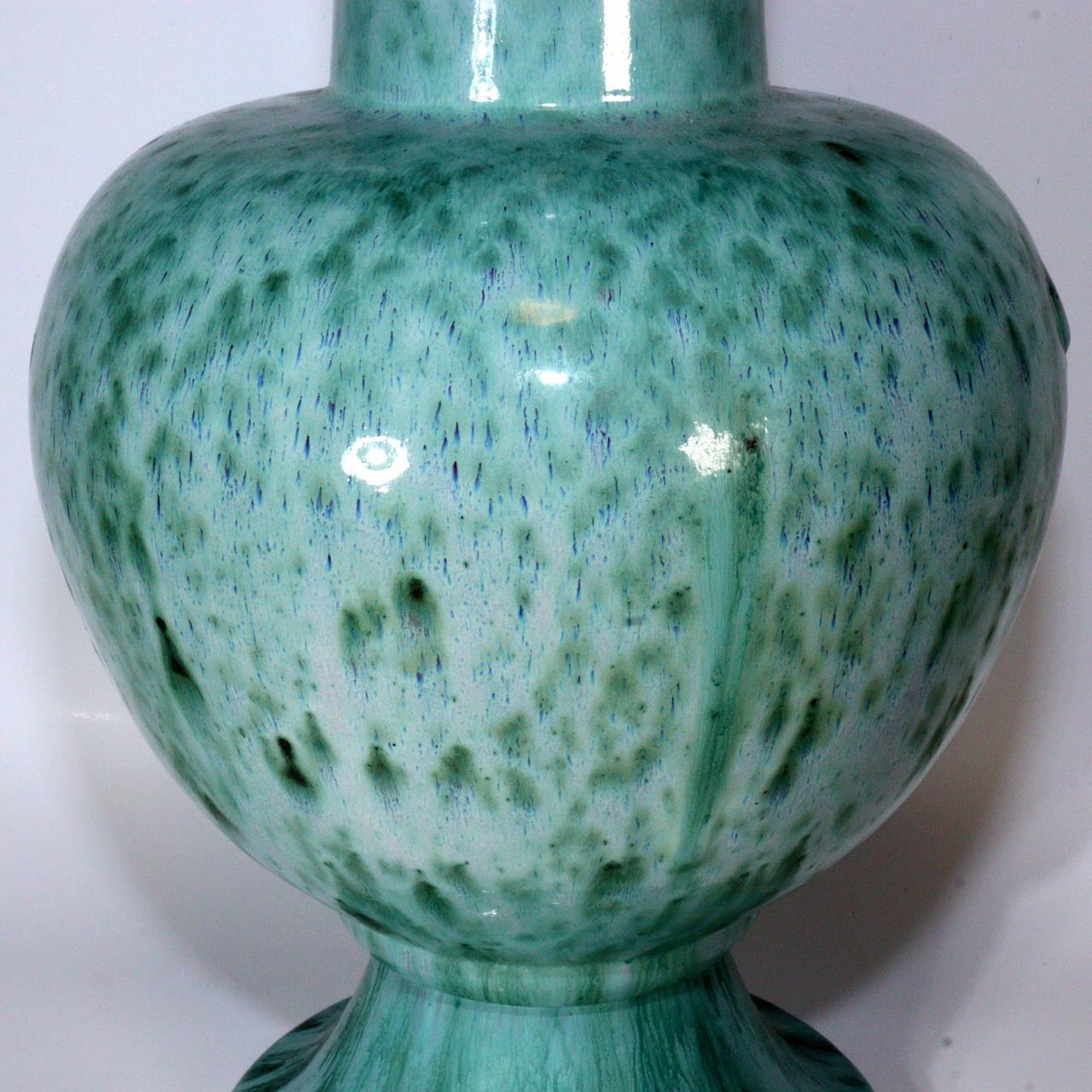Japanese Glaze Flower Big vase Matsuyama Gaei porcelain vase signed box PV247