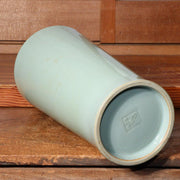 MIYANAGA TOZAN Japanese celadon porcelain vase signed w / box PV214