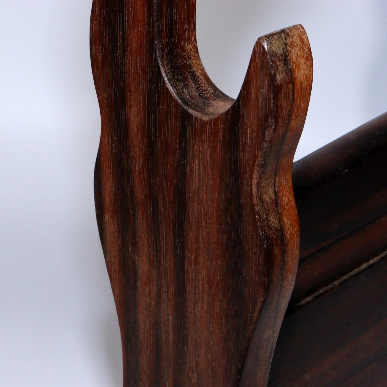 Japanese wooden Luxury ebony Sword Rack Stand Sturdy Stable Two swords SWR337
