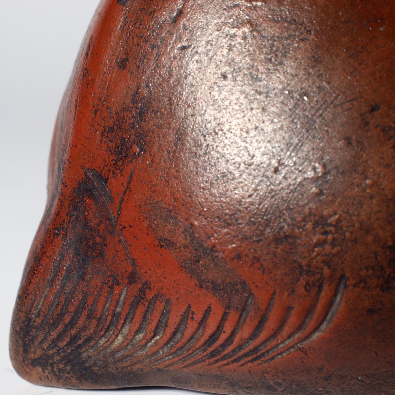 Japanese Bizen ware pottery ceramic Rabbit Suiteki water drop ornament Edo BW76