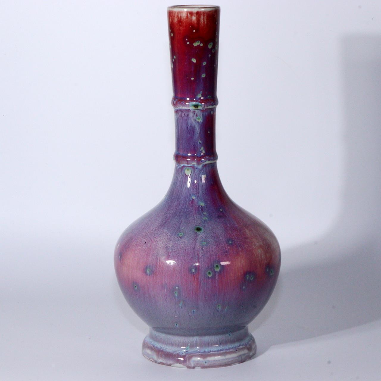 Japanese Glaze Flower vase Matsuyama Gaei porcelain vase signed w / box PV245