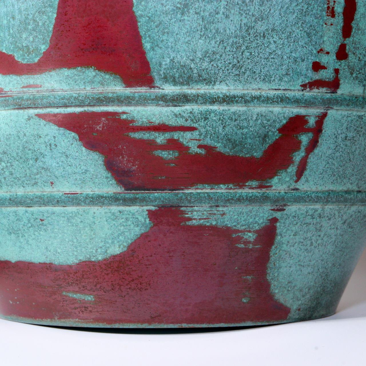 Japanese Bronze Flower Vase Takaoka doki signed w / box BV565