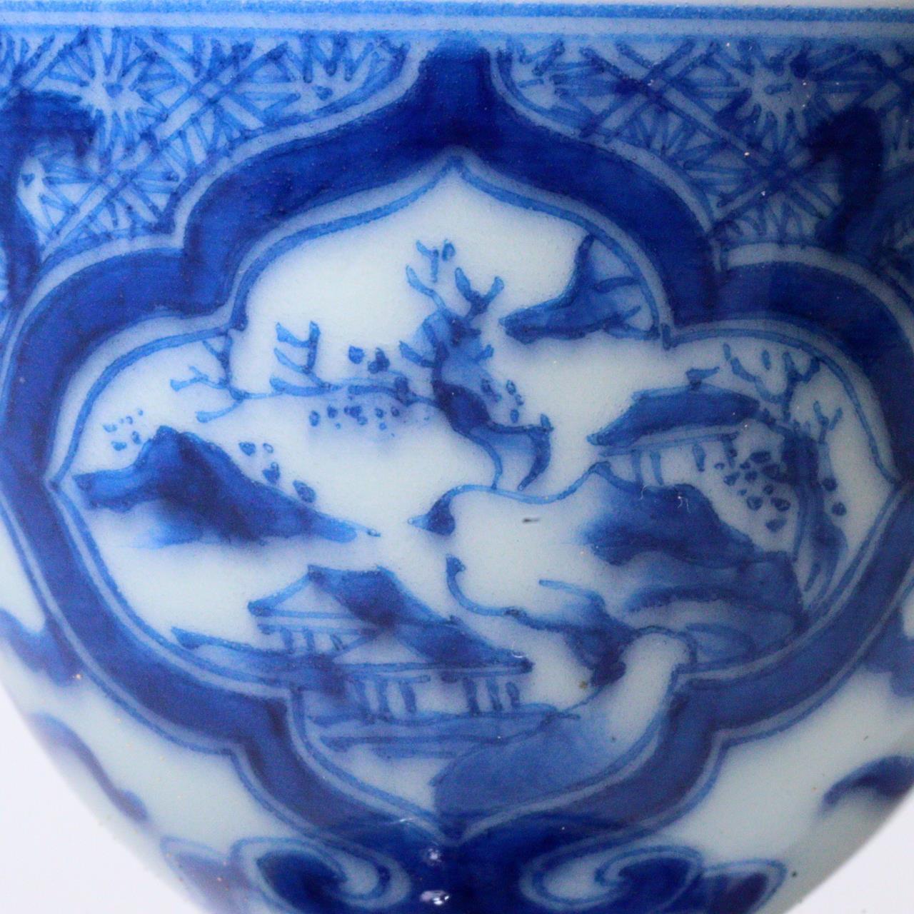 Japanese Antique Koto ware Two Cup pottery Ceramics Signed Beku-hai Box PCP221