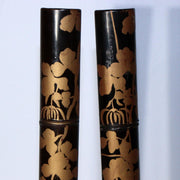 Japanese wooden lacquer 2 Folding screen hanging and 2 Confectionery mold