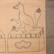 Japanese Kakejiku hanging scroll Inari Fox Shinto Kitsune Buddhist ASO360