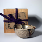 Japanese Antique Shino ware Tea Bowl Pottery Ceramic Early Edo Period w / box