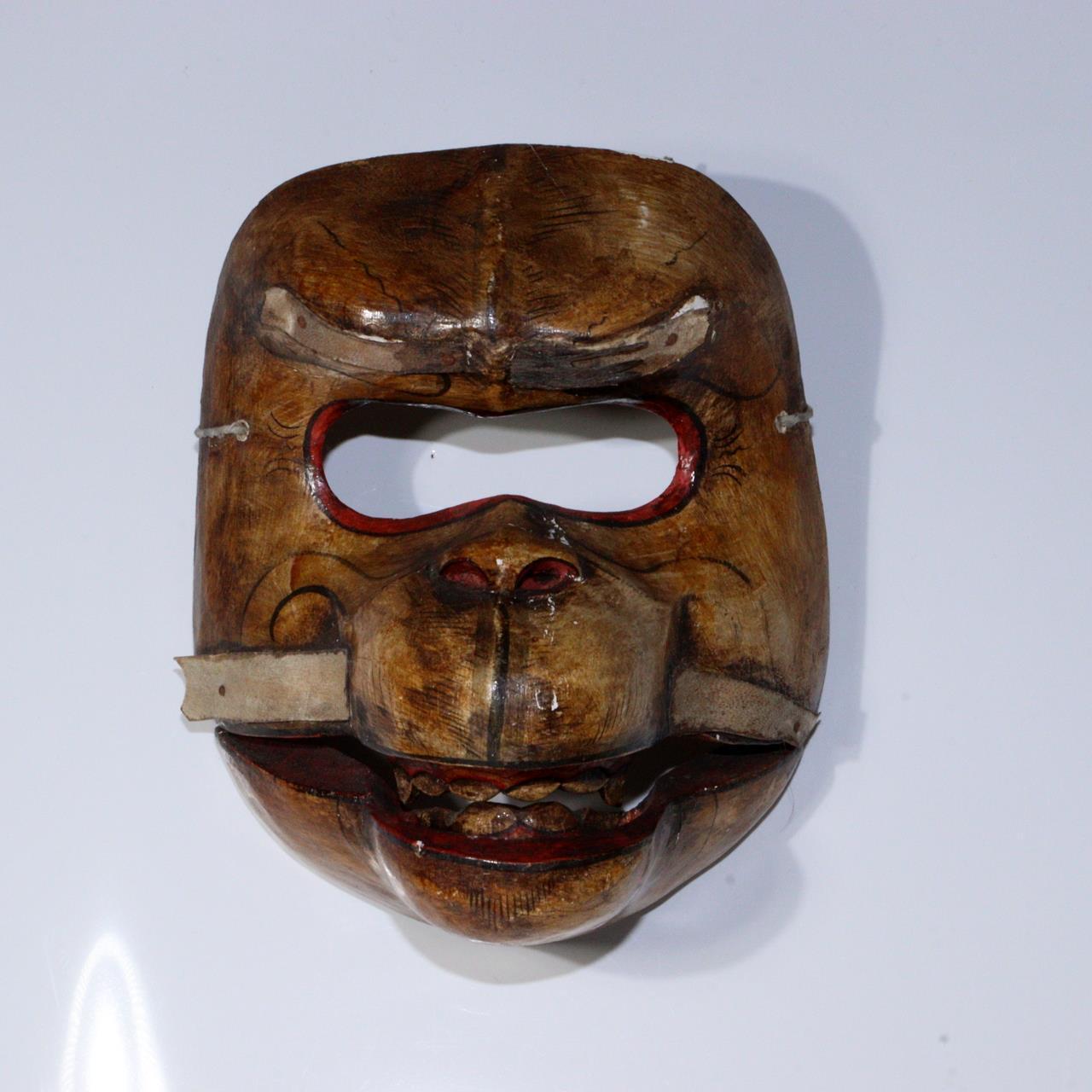 Southeast Asia or Japanese wooden monkey Mask Kagura Noh MSK487