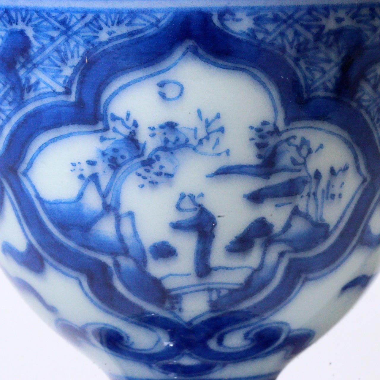Japanese Antique Koto ware Two Cup pottery Ceramics Signed Beku-hai Box PCP221