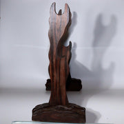 Japanese wooden Luxury ebony Sword Rack Stand Sturdy Stable Two swords SWR337