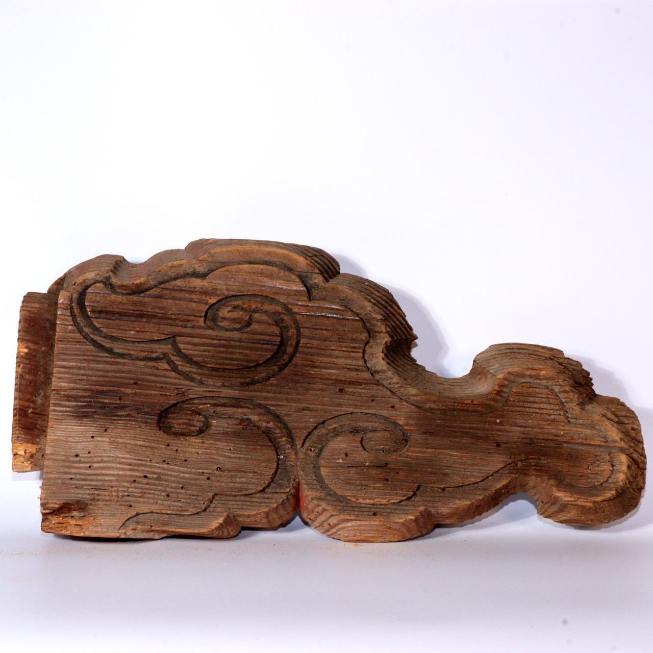Antique Wooden Temple Bracket (Kibana) - Traditio Shinto Temple decoration WO357