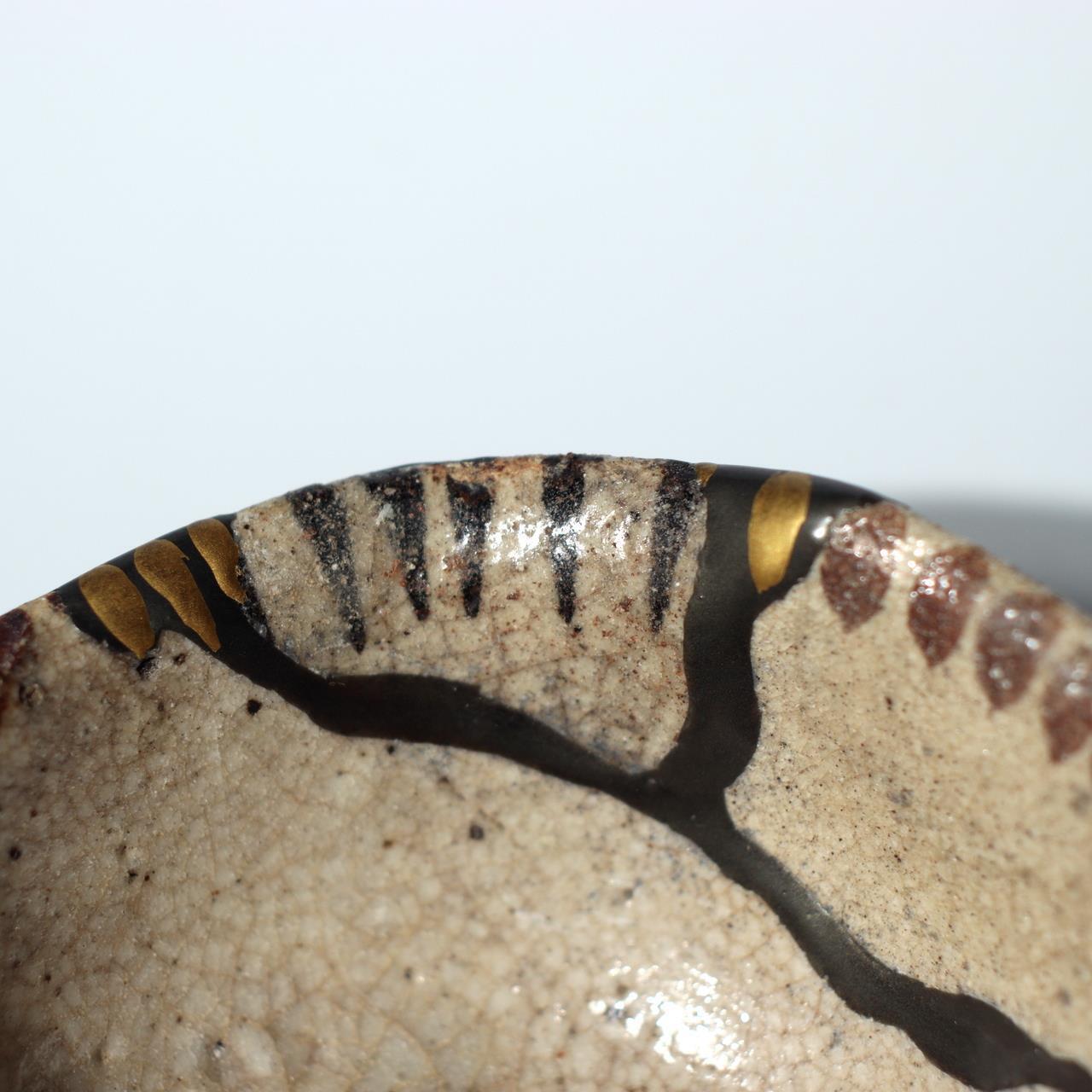 Japanese Antique Shino ware Tea Bowl Pottery Ceramic Early Edo Period w / box
