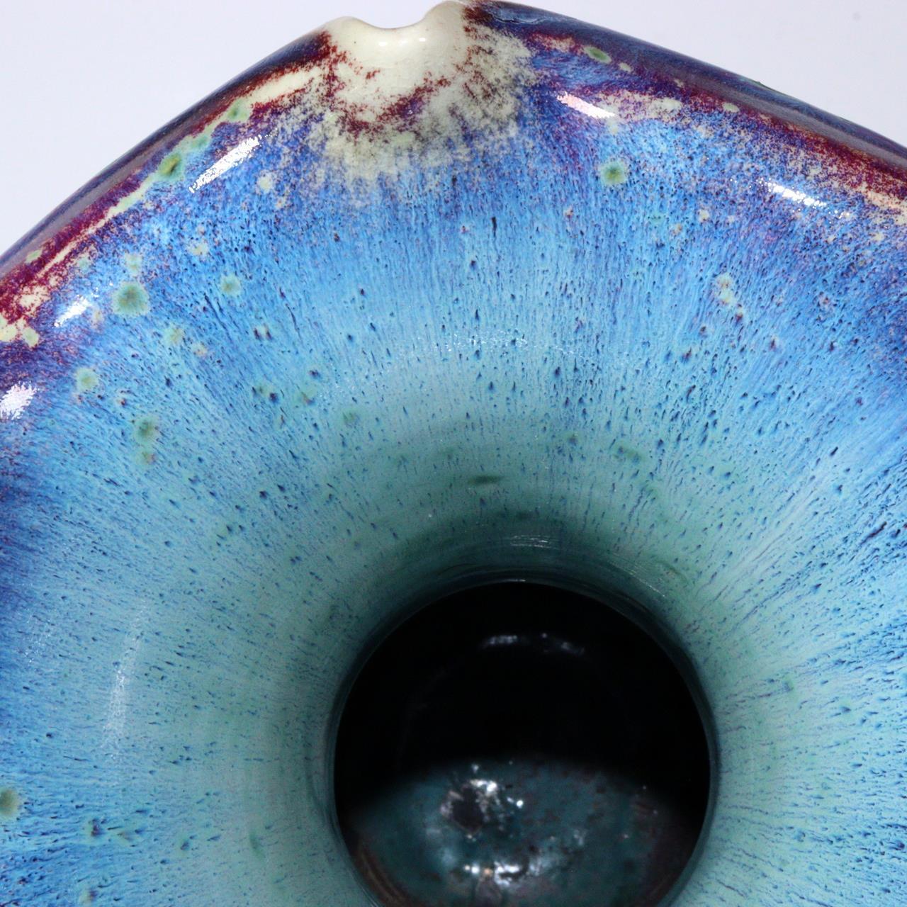 Japanese Glaze Flower Big vase Matsuyama Gaei porcelain vase signed box PV247