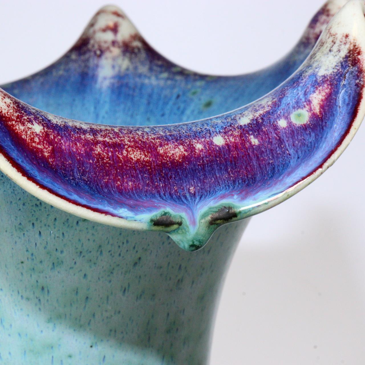 Japanese Glaze Flower Big vase Matsuyama Gaei porcelain vase signed box PV247