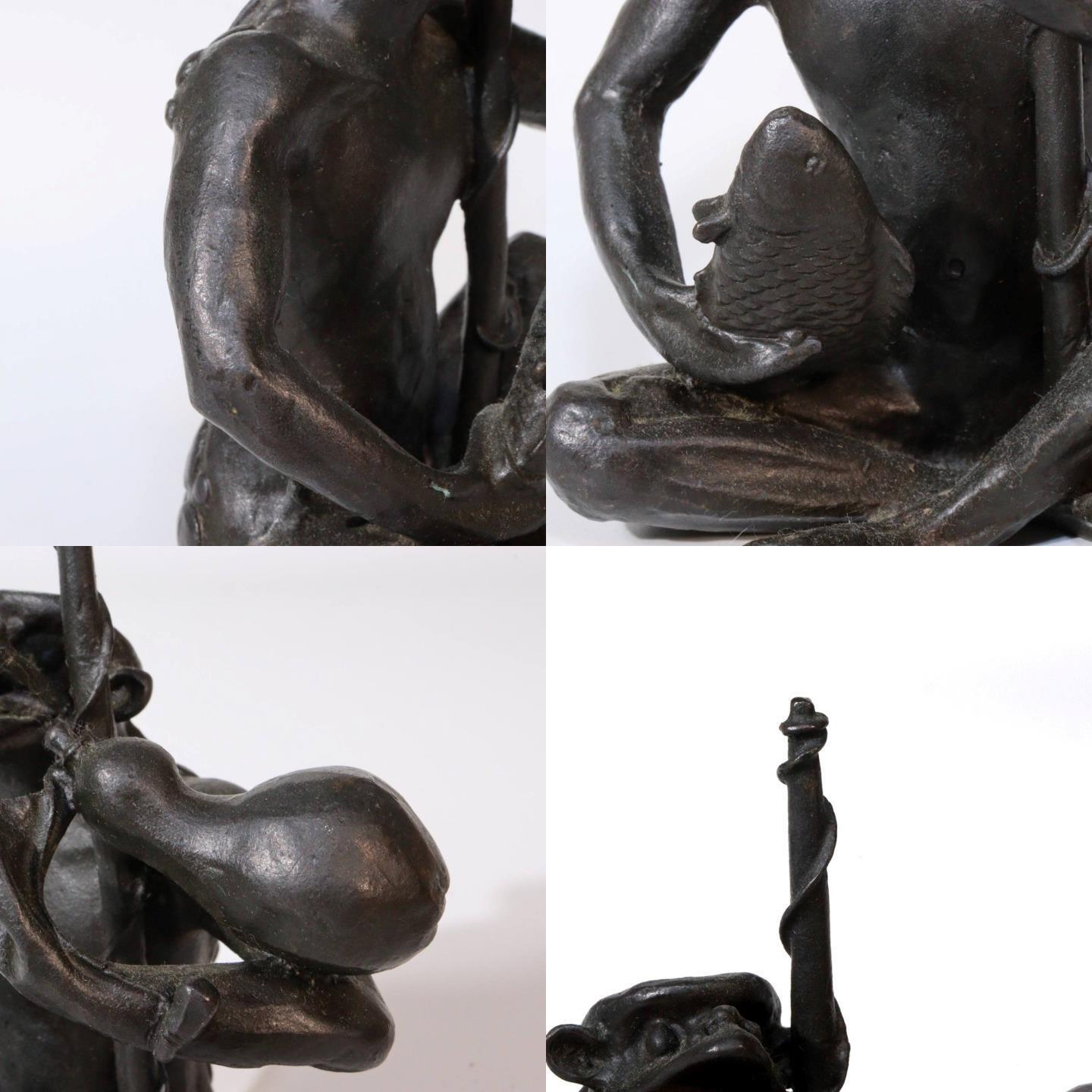 Japanese Bronze Kappa yokai ornament Statue Figurine Takashi Omori BOS849