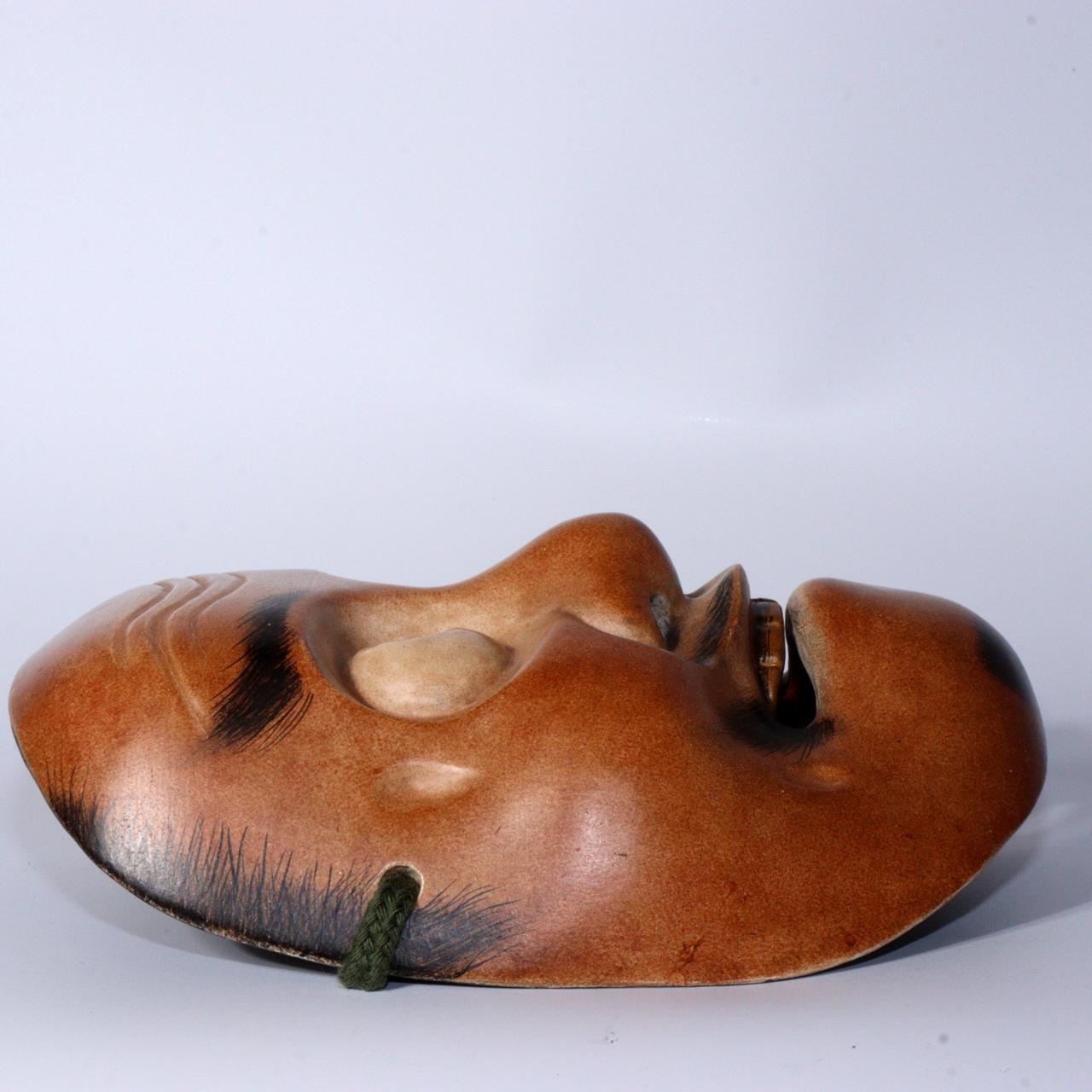 Japanese wooden Kyogen mask of Kentoku Exceptional Craftsma bag Noh mask MSK494