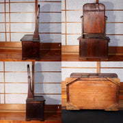 Japanese wooden Dresser Mirror stand storage box Storage Shelves drawer WO272