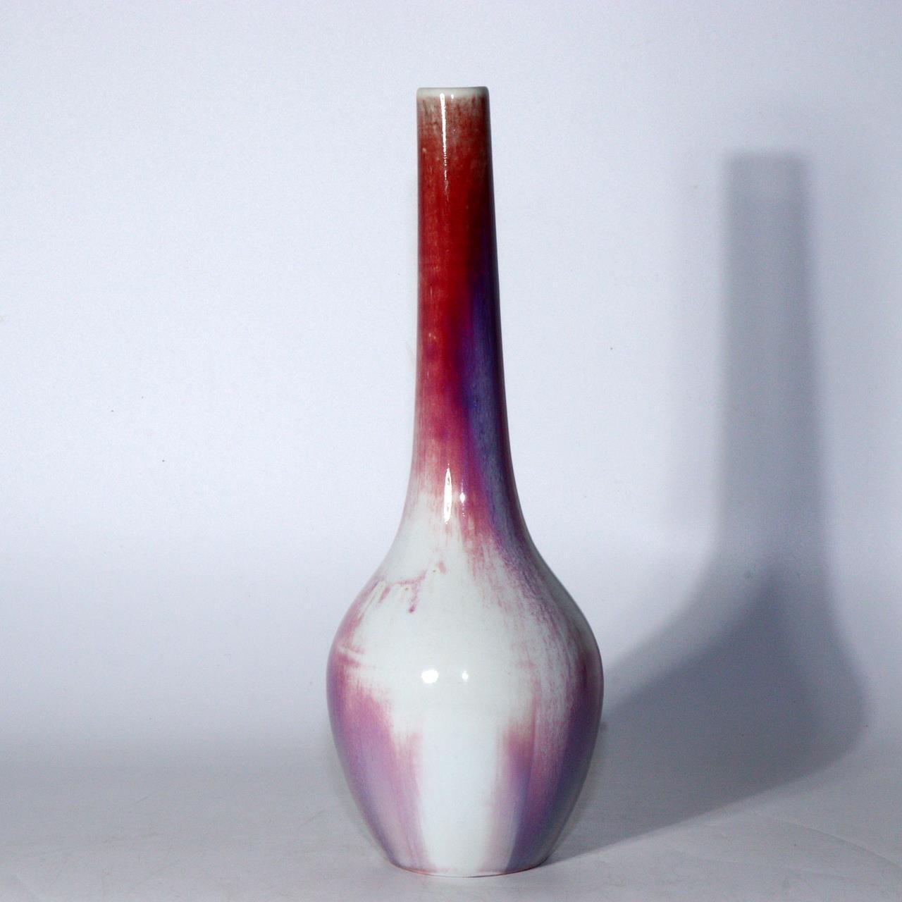 Japanese Glaze Flower vase Matsuyama Gaei porcelain vase signed w / box PV233