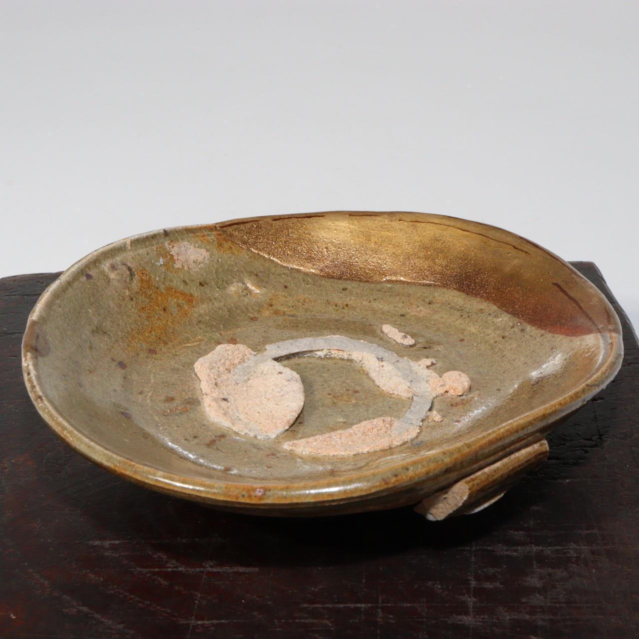 Japanese Antique Karatsu ware tea 5 Plates Pottery Ceramic bowl PCP152