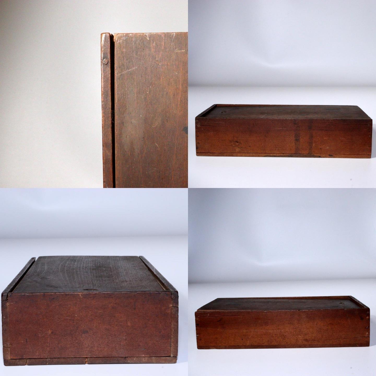 Japanese Antique wooden Karuta card game Tohoku region w / box WO351