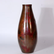 Japanese Bronze Flower Vase Hara Seiun Insect Signed Nitten Artist w / box BV549