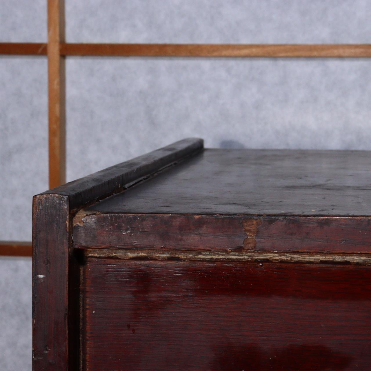 Japanese Antique wooden box chest of drawers Zenibako Funa Tansu Meiji WBX259