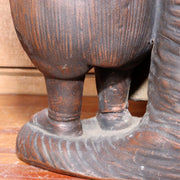 Japanese Bizen ware pottery ceramic Statue vase ornament signed w / box BW74