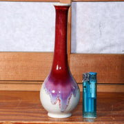 Japanese Glaze Flower vase Matsuyama shouki porcelain vase signed PV231