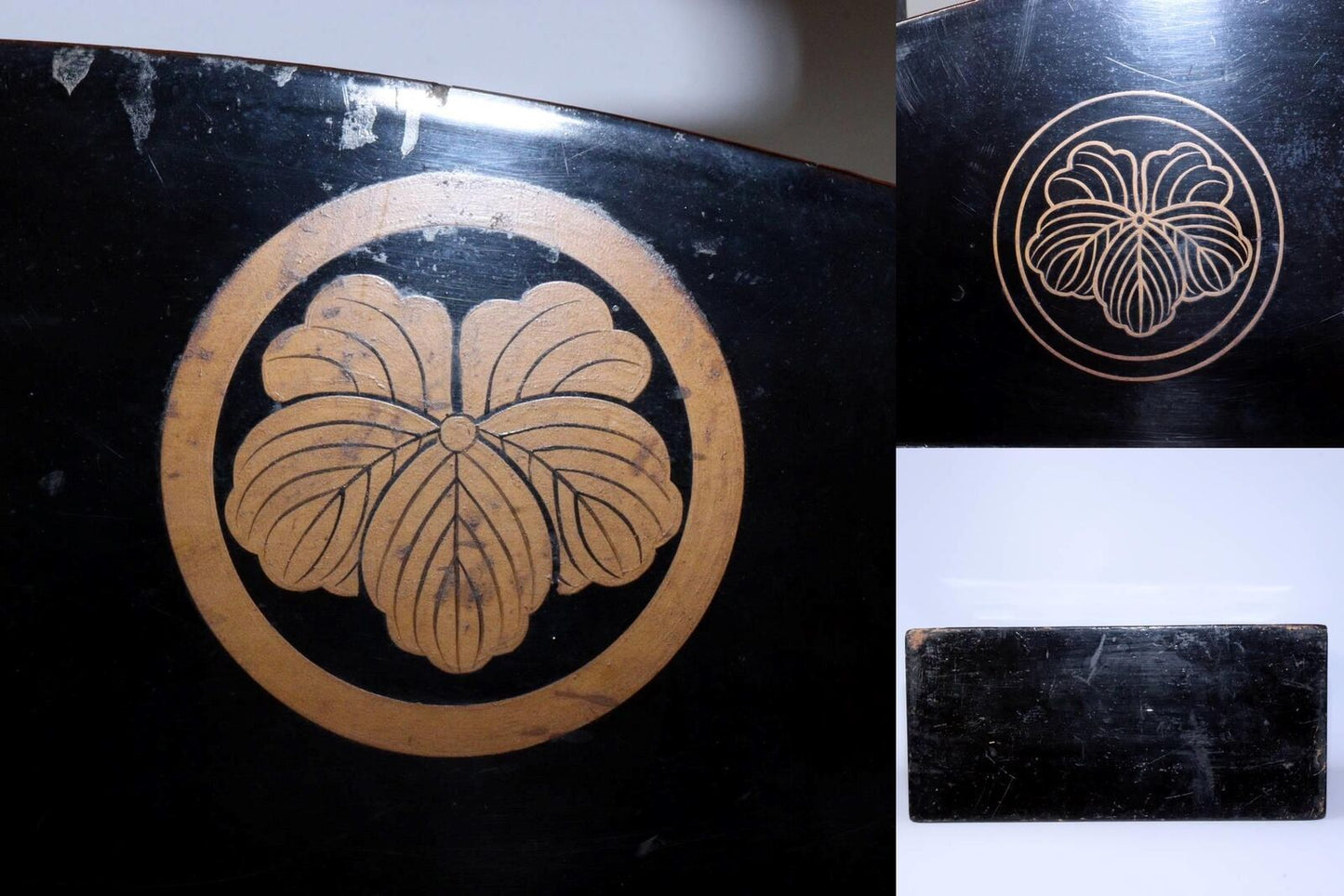 Japanese wooden Tobacco tray Bon Imari arabesque ash container set WO372