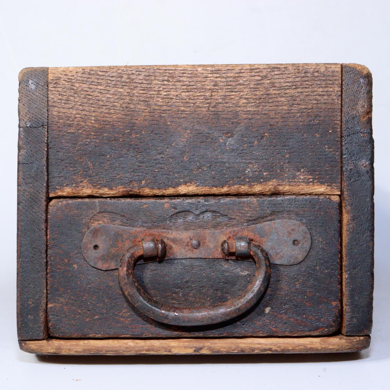 Japanese Antique wooden Bonito flakes box katsuobushi Shaving Tool Drawer WBX247