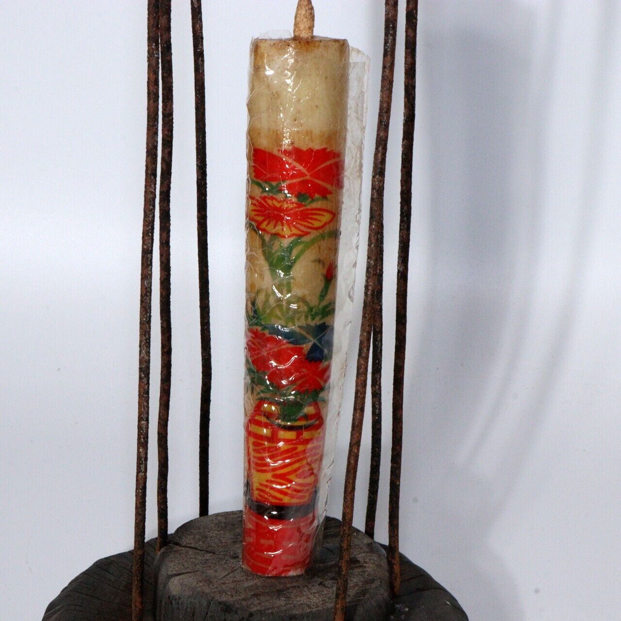 Japanese Antique Iron hanging lantern Toro Candlestick Temple Buddhism BOS845