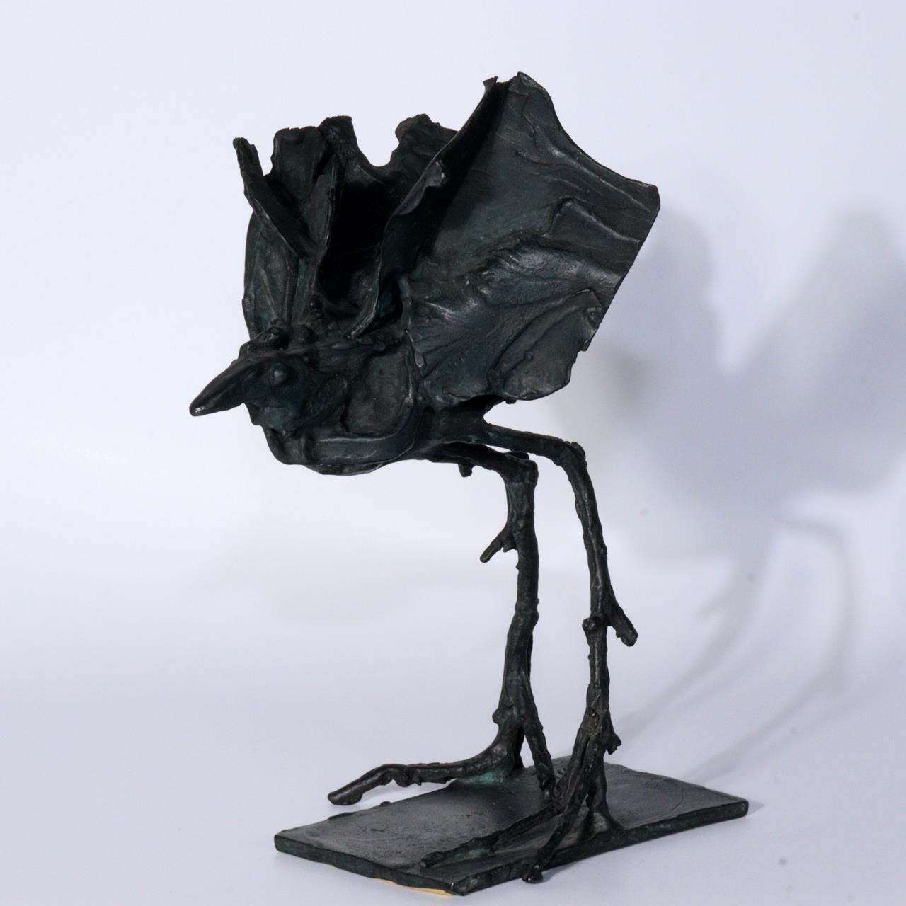 Japanese Bronze Konotori stork Figurine ornament Ryokichi Mukai BOS866