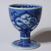 Japanese Antique Koto ware Two Cup pottery Ceramics Signed Beku-hai Box PCP221