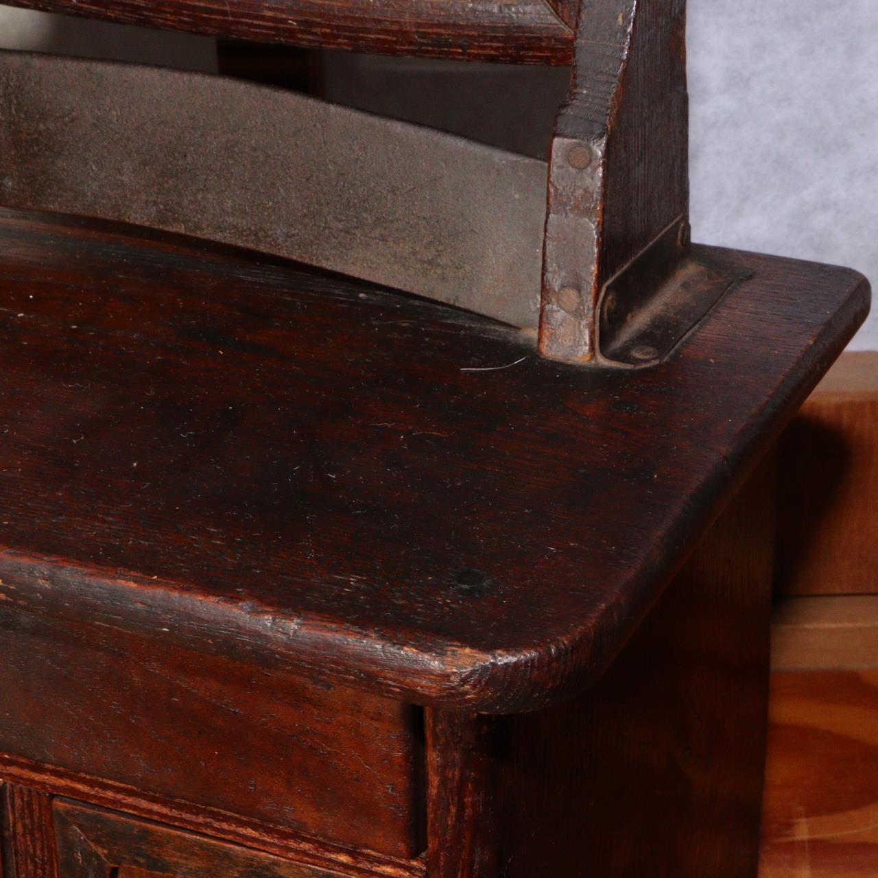 Japanese wooden Dresser Mirror stand storage box Storage Shelves drawer WO272