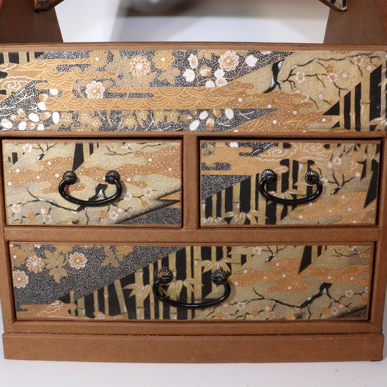 Japanese Made of paper Storage Box Drawers Sliding Doors Shelf Drawer WBX262