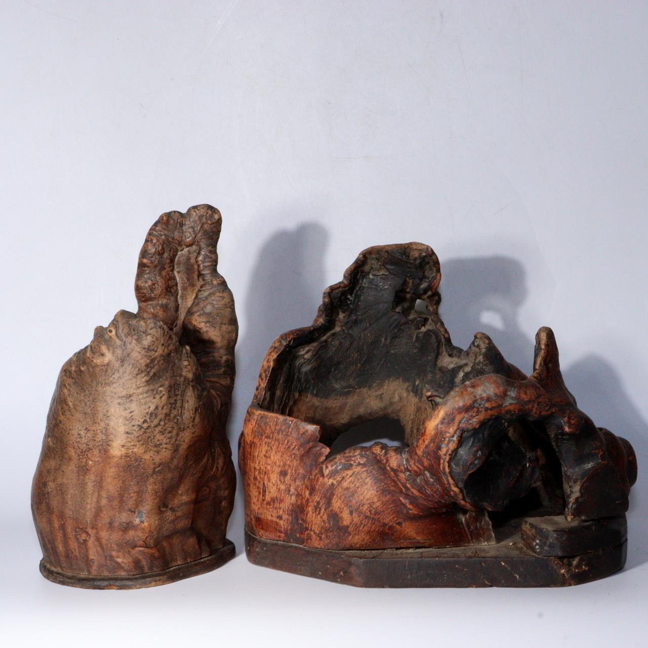 Japanese wooden Natural wood Tree roots vase Tobacco tray bon Ornament WO330