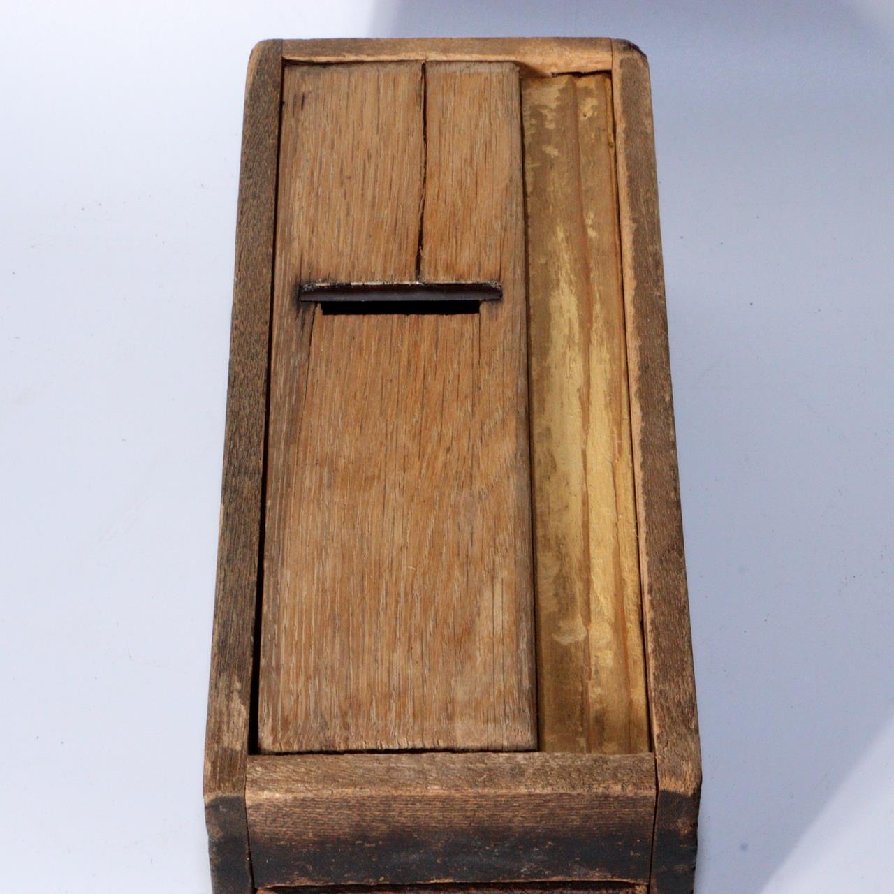 Japanese Antique wooden Bonito flakes box katsuobushi Shaving Tool Drawer WBX247