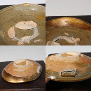 Japanese Antique Karatsu ware tea 5 Plates Pottery Ceramic bowl PCP152