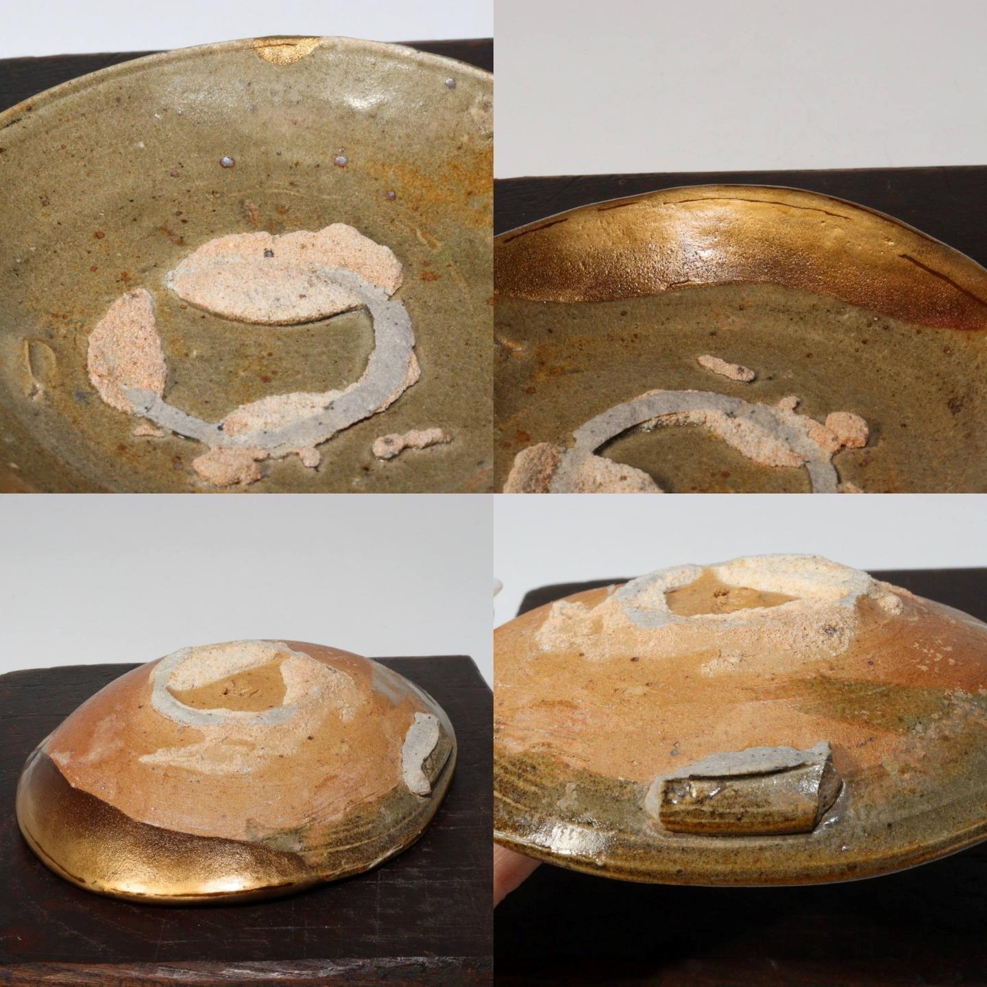 Japanese Antique Karatsu ware tea 5 Plates Pottery Ceramic bowl PCP152