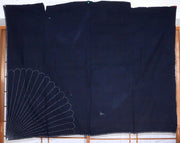 Japanese Antique Sashiko Fabric Aizome Furoshiki embroidery Boro Kire BRKW114